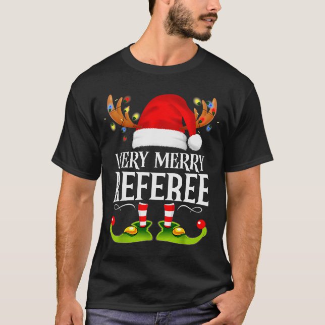 Camiseta Very Merry X-mas Referee Matching Christmas  (Frente)