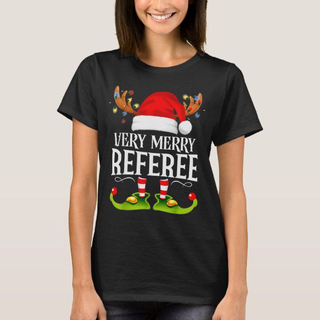Camiseta Very Merry X-mas Referee Matching Christmas  (Frente)