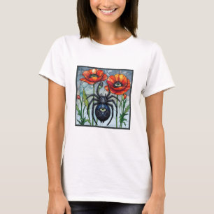 Camiseta Vespa marimbondo abelha vitral papoula flor inseto