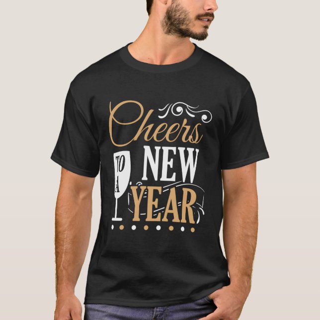 Camiseta Véspera de ano novo de celebração do feliz ano nov (Frente)