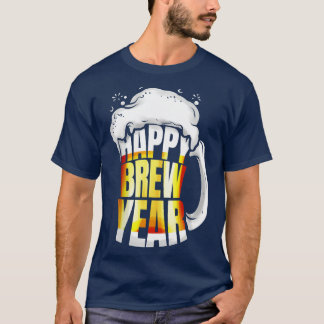 Camiseta Véspera de ano novo Feliz Ano Breveolento De Cerve