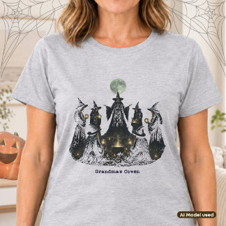 Camiseta Véspera de Halloween da Coven da Vovó - Bruxas Gót