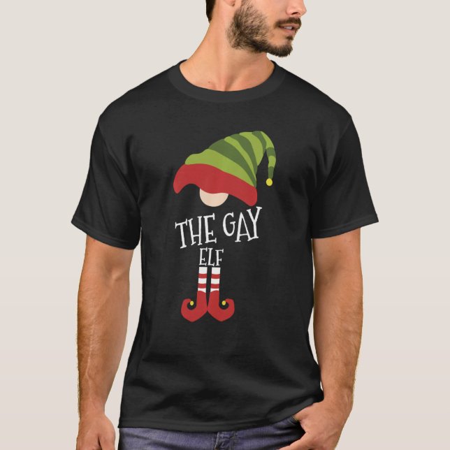 Camiseta Véspera de Natal do Elf Gay (Frente)