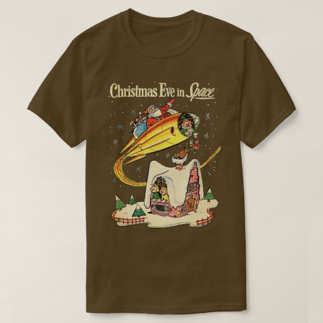 Camiseta Véspera de Natal no Espaço (Frente do Design)
