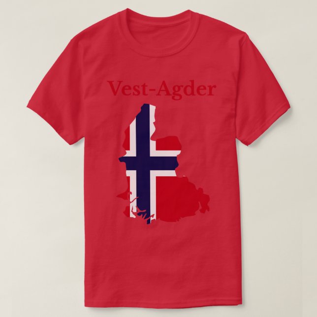 Camiseta Vest Agder County, Noruega (Frente do Design)