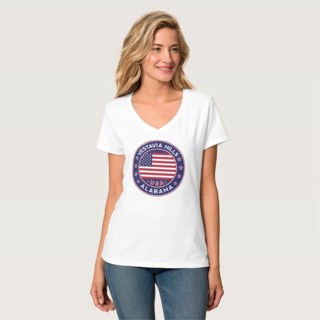Camiseta Vestavia Colinas, Alabama (Frente Completa)