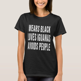 Camiseta Veste Amor Negro Iguanas Evita Animais Pessoas