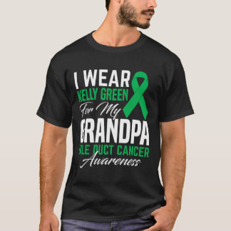 Camiseta Veste Kelly Green Para O Meu Avô Bile Duct Cancer