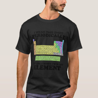 Camiseta Veste Periódica De Mesas Este Elemento Cor Ciência