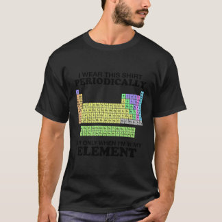 Camiseta Veste Periódica De Mesas Este Elemento Cor Ciência