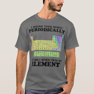 Camiseta Veste Periódica de Mesas Este Elemento Periódico