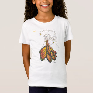 Camiseta vestido da borboleta das meninas SGH