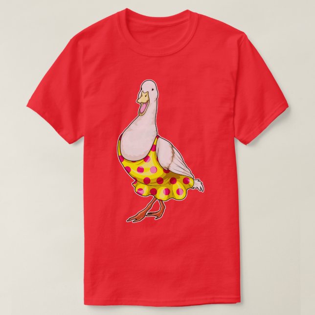Camiseta Vestido de bolinhas de pato (Frente do Design)