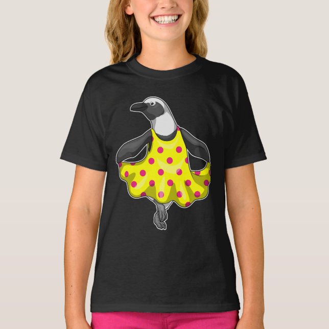 Camiseta Vestido de Bolinhas de pinguim (Frente)