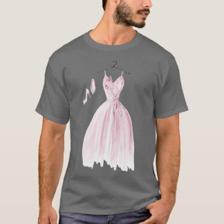 Camiseta Vestido de casamento rosa