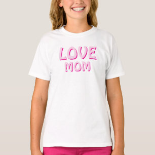 CAMISETA VESTIDO DE DESIGN SIMPLES DA MOM AMOR