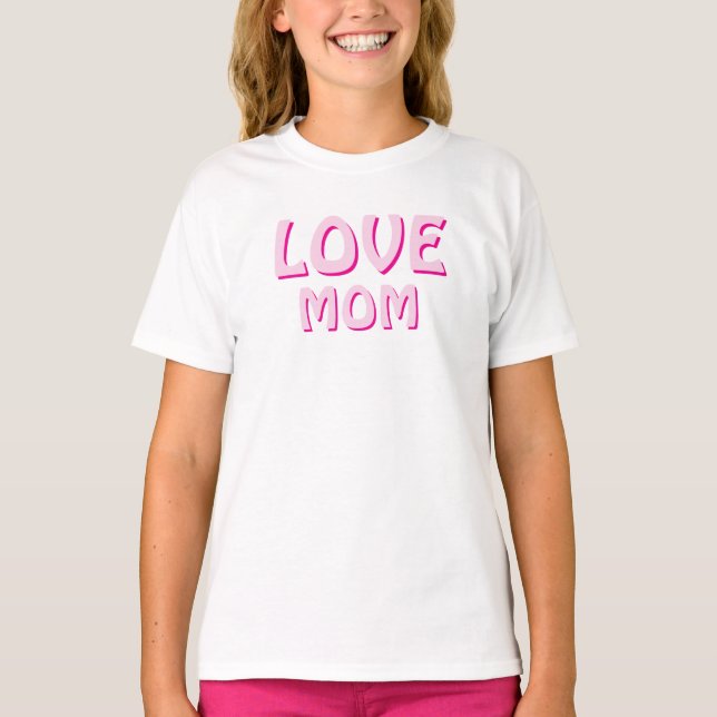 CAMISETA VESTIDO DE DESIGN SIMPLES DA MOM AMOR (Frente)