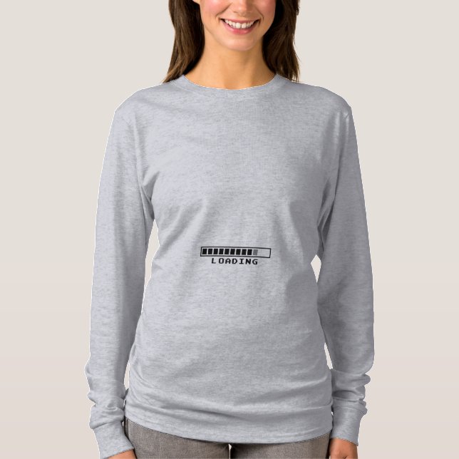 Camiseta Vestido de maternidade cor-de-rosa e engraçado (Frente)