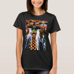 Camiseta Vestido de mesa de verruga de bruxa branca de Hall