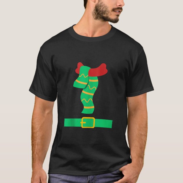 Camiseta Vestido De Natal Para Cima De Inverno Pescoço Ugly (Frente)