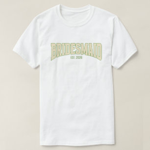Camiseta Vestido de Noiva Falso Brilho Oliva + Marfim DAMAS