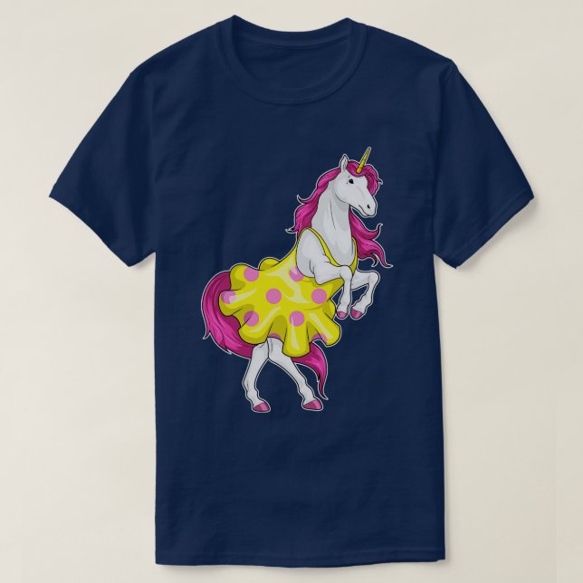 Camiseta Vestido do Unicorn Bolinhas (Frente do Design)