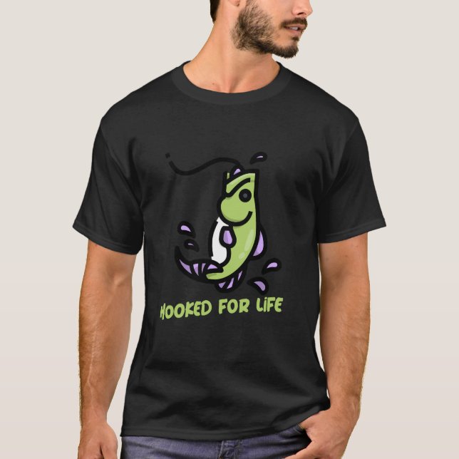 Camiseta Vestido Para A Vida A Pescar T-Shirt (Frente)