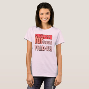 Camiseta Vestido para Sexta-feira Casual - Design de Humor 