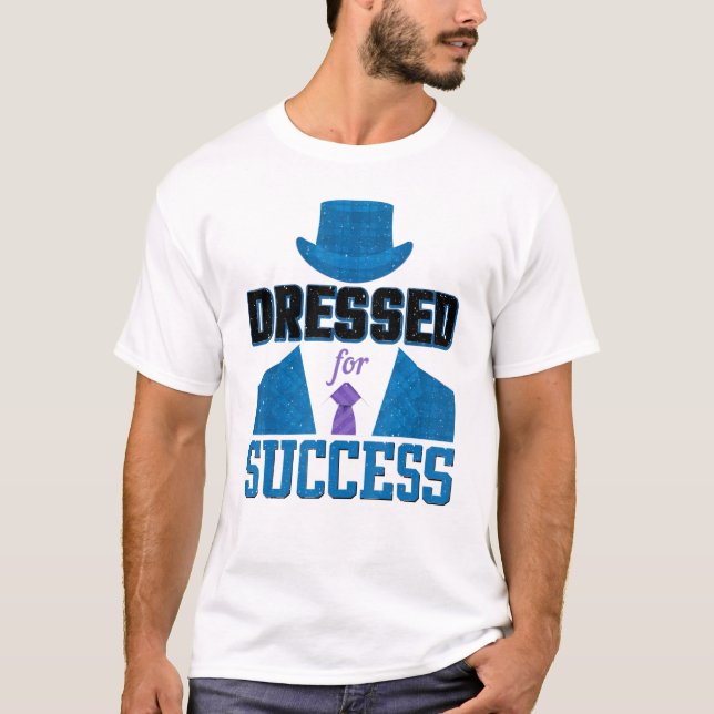 Camiseta Vestido Por Sucesso De Fato Sarcástico E Tie Black (Frente)