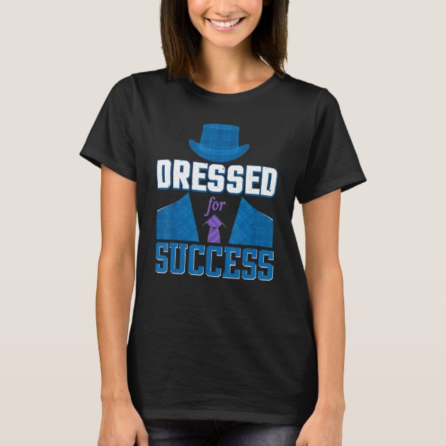 Camiseta Vestido Por Sucesso De Fato Sarcástico E Tie Black (Frente)