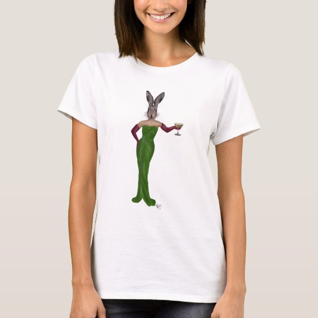 Camiseta Vestido Verde Rabbit (Frente)