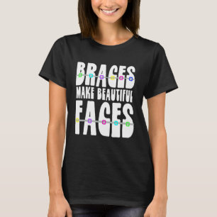 Camiseta Vestígios Fazem Rostos Bonitos Dentista Ortodontis