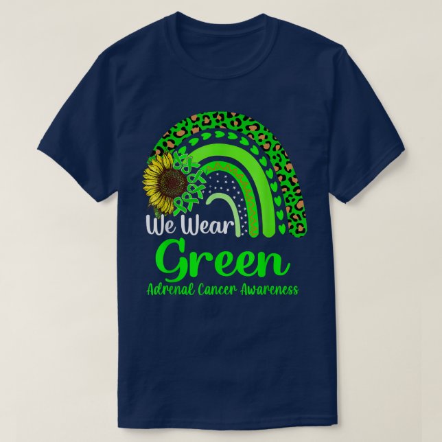 Camiseta Vestimos a consciência verde do Cancer Arco-Íris (Frente do Design)