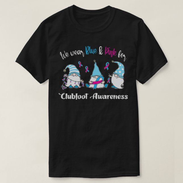 Camiseta Vestimos Com Azul E Rosa Para Sensibilização Do Pé (Frente do Design)