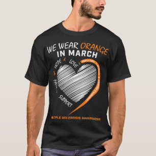 Camiseta Vestimos Laranja Em Março Com Esclerose Múltipla A
