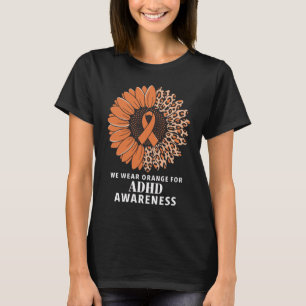 Camiseta Vestimos Laranja Para Sensibilização para o TDAH