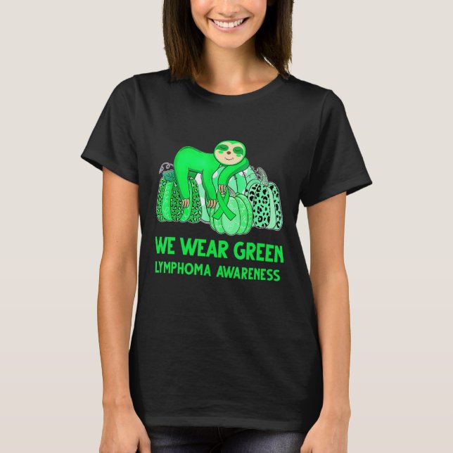 Camiseta Vestimos Linfoma Verde Luminosidade de Consciência (Frente)