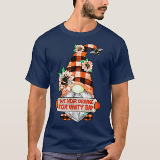 Camiseta Vestimos O Gnomo Laranja Para O Dia Da Unidade... 