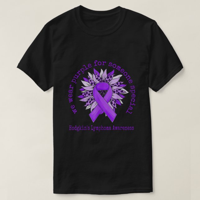 Camiseta Vestimos o linfoma de Hodgkin roxo Sensibilização  (Frente do Design)