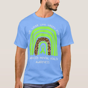 Camiseta Vestimos o Verde limão Rainbow Infância Saúde Ment