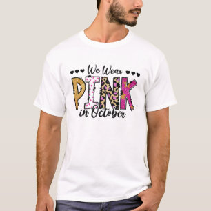 Camiseta Vestimos Rosa Na Praça Apoio ao cancer de mama De