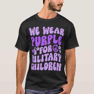 Camiseta Vestimos Roxo para Crianças Militares