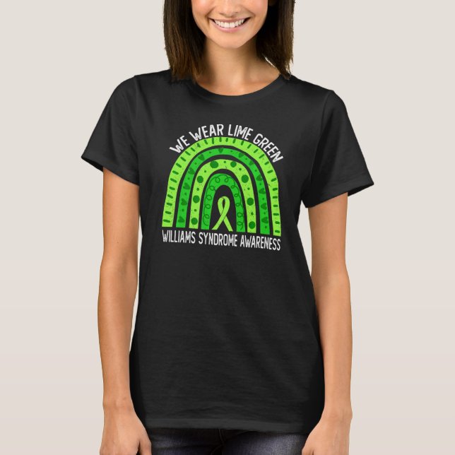 Camiseta Vestimos Verde limão Para A Consciência Da Síndrom (Frente)