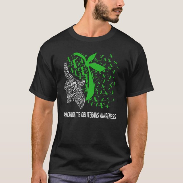 Camiseta Vestimos Verde Para Bronquiolite Obliterans Awaren (Frente)