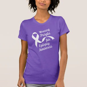 Camiseta Vestindo Roxo para a Conscientização da Epilepsia