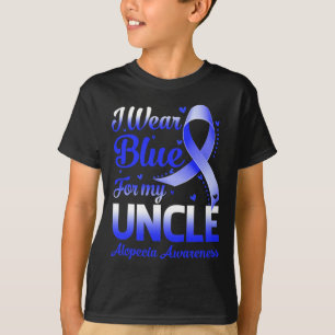 Camiseta Vestir Azul Para A Consciência Do Meu Tio Alopecia