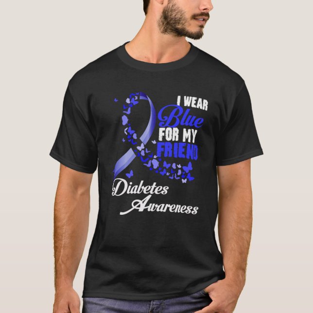 Camiseta Vestir Azul Para Meu Amigo Blu De Consciência Da D (Frente)