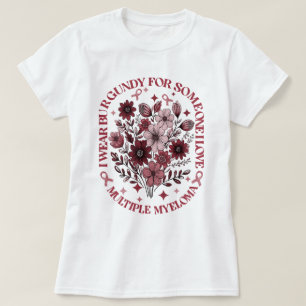 Camiseta Vestir Borgonha Para Alguém Que Eu Amo Múltiplo Mi