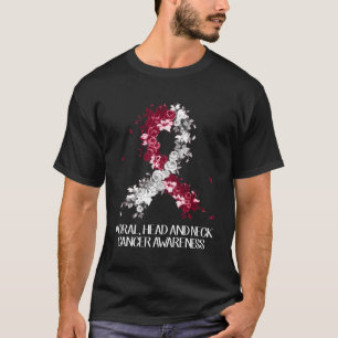 Camiseta Vestir Burgundy Cancer A do pescoço da cabeça oral