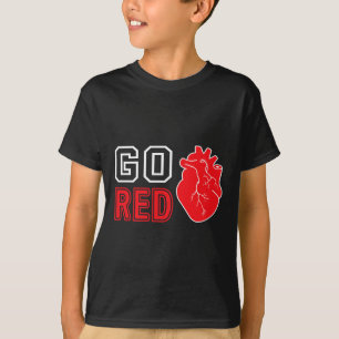 Camiseta Vestir Dia Vermelho Ir Sensibilização para a Doenç